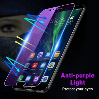 9H Sunku Stabdžių Violetinė Grūdintas Stiklas Huawei Honor 9 Jaunimo P20 Mate 10 Pro 20X Lite Nova 3 3i Mėgautis 8e Magija 2 Screen Protector