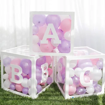 A-Z letter Box balionai, dovanų dėžutėje Kūdikio Dušas Šalis Tiekia Krikštynos 1st 2st Pirmojo Gimtadienio Apdailos Babyshower