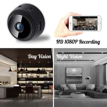 A9 Mini Kamera Namų 1080P Jutiklis Naktinio vaizdo Kamera, Mini Kamera, Wifi Home Security Belaidės Mikro Kamera, Android / IOS
