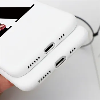 Abėcėlės Raidė Balta Telefono dėklas Skirtas iPhone 11 Pro XS Max XR X SE 2 2020 6 6S 7 8 Plius Silicio TPU Funda 