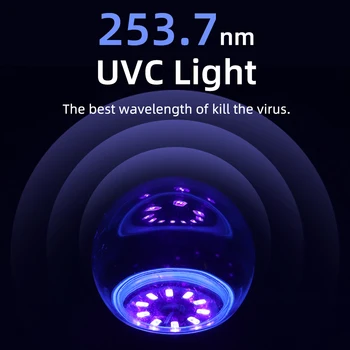 AC110-220V SMD 5730 LED uv-C Lempos Lemputės 5W 7W Ultravioletinius valymo virtuvė Lemputes E27 UV LED Baktericidiniu Žibintai 253.7 nm Sterilizer uv-C