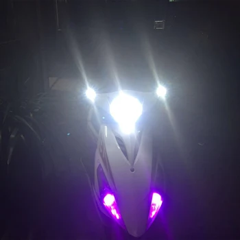 AEING 2vnt Vandeniui Motociklo Veidrodėlis Kalno Automobilių LED Dieniniai Rūko Lemputės DRL Balta/Raudona/Ledo Mėlyna/Rožinė/Žalia/Geltona