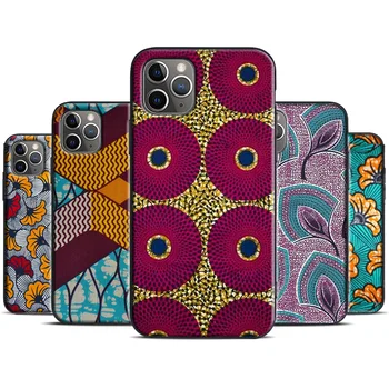 Afrikos Vaškas Fabic TPU Case For iPhone 12 Pro mini XS Max XR X SE 2020 6S 8 7 Plius 11 Pro Max Coque