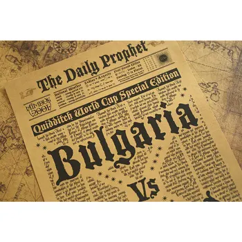AIMEER dienos pranašo žodžiai kompleksas bulgarijos laikraštis retro kraftpopieris plakatas klasikinis filmas kavinė namų dekoro siena lipdukas