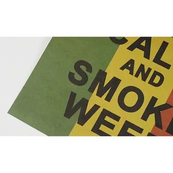 AIMEER nusiraminkite Ir Dūmų Piktžolių Jamaikos reggae stilius derliaus kraftpopieris plakatas baras namų puošybai tapybos 51x36cm