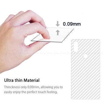 Aišku, Minkštas 3D Anglies Pluošto Apsaugos Darbuotojas Atgal Filmas Xiaomi Mi 8 SE Pro Mix Max 2 3 2S A2 Lite A3 A1 Galiniai Screen Protector