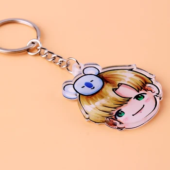 Akrilo Anime Mielas Keychain Meilė Sau Porte Clef Key Chain