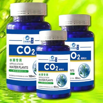 Akvariumą CO2 Tabletės Anglies Dioksido Žuvų Bakas Difuzorius Vandens Augalų Plaukti Žolės
