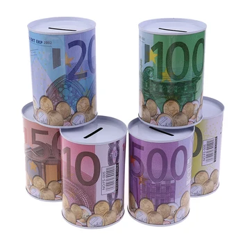 Alavuotoji Skarda Cilindrų Piggy Bank Euro Dolerio Paveikslėlio Lauke Namų Ūkių Taupymo Taupyklė Namų Puošybai Pinigų Dėžės