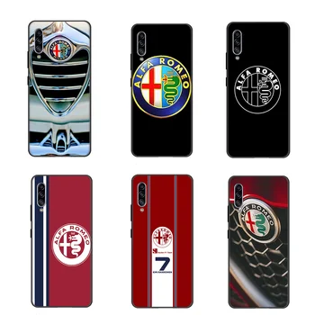 Alfa Romeo Silikoninis Telefono dėklas Samsung Galaxy Note 8 9 10 Plius Lite A51 A71 A81 A91 A01 ES A11 A21 A41 Padengti Fundas