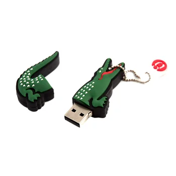Aligatorius modelis usb flash drive 4GB 8GB 16GB 32GB 64GB usb atmintine pen drive usb, 128gb animacinių filmų krokodilas pen ratai dovanos