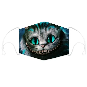 Alisa Stebuklų šalyje Cheshire Cat Indijos Cosplay Veido Kaukė Suaugusiųjų Apsaugai nuo Dulkių Kaukės Prop