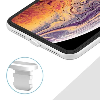 Aliuminio Medžiagos Stabdžių Dulkių Prijunkite Įkrovimo lizdas skirtas iPhone Xs Max XR X 8 Plius 7 5s 6s 5 SE 