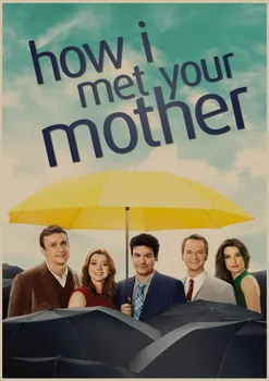 Amerikiečių TV realybės plakatas < Kaip aš sutikau jūsų motiną > retro Kraftpopieris plakatas Apdaila
