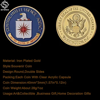 Amerikos Karinės JAV Centrinės Žvalgybos Agentūra Monetos, Aukso CŽV Iššūkis, Monetų Kolekcionieriams Su kieta Kapsulė