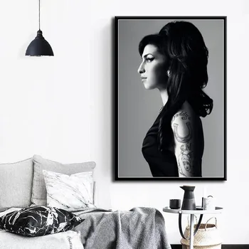 Amy Winehouse Muzikos Dainininkė Žvaigždė Pop Meno Tapybos Aukštos Kokybės Drobė Plakatas Sienos, Namų Dekoro be Rėmelio o441