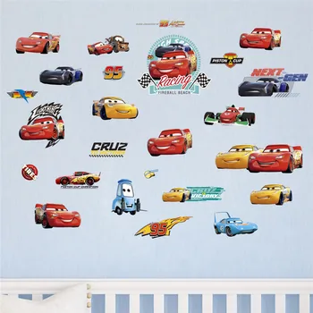 Animacinių filmų 3d Automobilių Sienų Lipdukai Vaikams Kambariai Miegamojo sienos lipdukas 