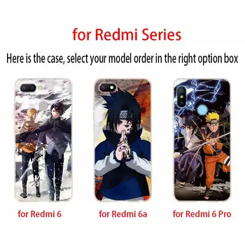 Animacinių filmų Anime Naruto, Sasuke Atveju Xiaomi Redmi Redmi Pastaba 9 8 7 6 5 pro Dangtelį Redmi 9a 8a 7a 6a 5a 8t y3