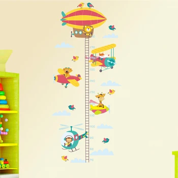 Animacinių filmų balionas Priemonė Aukštis Lipdukas Sienų Lipdukai vaikų Darželio Vaikai Kambario Dekoro Vaikų Aukštis Valdovas Stadiometer