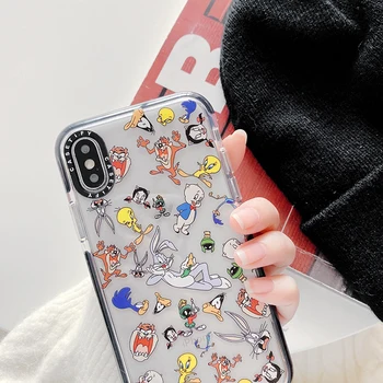 Animacinių filmų Bugs Bunny telefono dėklas skirtas iPhone 11 pro max X XS XR SE 7 8 plius minkštas silikoninis apsauginis dangtelis funda