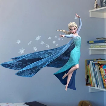Animacinių Filmų Elsa Karalienė Snaigės Sienų Lipdukai Vaikams, Kambario, Namo Apdaila 