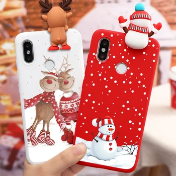 Animacinių filmų Kalėdų Lėlės Telefoną Atveju Xiaomi Redmi Pastaba 9S 8T 5 6 7 8 9 Pro Max 9A 8A Mi A3 9 Note10 Lite A2 Padengti Naujųjų Metų Dovana
