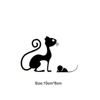 Animacinių filmų Katės Ir Pelės gyvūnų Jungiklis Lipdukai namų dekoratyvinis Vinilinis Gyvenimo Kambario sienos dekoro lipdukai mielas Sienų Lipdukai