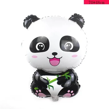 Animacinių filmų Panda Folija Balionai su Gimtadieniu dekoracijos vaikams pripučiami Klasikinis Žaislai, Kinijos Panda Globos Vaikų Balionas