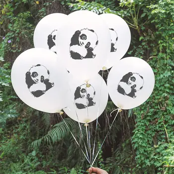 Animacinių Filmų Panda Latekso Balionas Folija Gyvūnų Rutulį Helio Konfeti Ballon Už Anniversaire Panda Gimtadienis Vaikams Baby Shower Dekoras