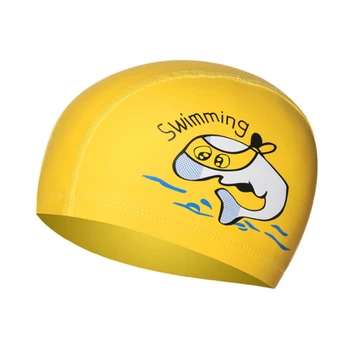 Animacinių filmų Plaukimo kepuraitė Berniukų, Mergaičių PU Vaikų Vandeniui Plaukimo kepuraites vaikus plaukti Baseine kepurės Ausis Raštas spalvinga Kūdikio Nardymo skrybėlę