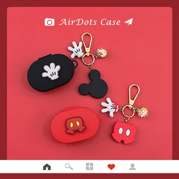 Animacinių filmų Raktų Žiedas Mielas Atveju Airdots Atveju Xiaomi Redmi Airdots Jaunimo Minkštas Silikoninis Apsauginis Apvalkalas Įkrovimo Lauke Keychain