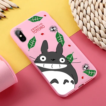 Animacinių filmų Totoro Kate Telefono dėklas Skirtas iPhone 7 8 Plius Minkštas Silikoninis Dangtelis, Skirtas 