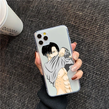 Anime Ataka Titan Levi Akermano Telefono Case Cover For iPhone 12 11 Pro Max X XR XS 8 7 6 6S Plius Mini SE2020 Apsaugoti Atveju