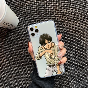 Anime Ataka Titan Levi Akermano Telefono Case Cover For iPhone 12 11 Pro Max X XR XS 8 7 6 6S Plius Mini SE2020 Apsaugoti Atveju