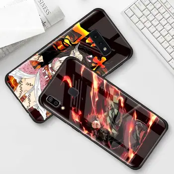 Anime Demon Slayer Kimetsu nr. Yaiba Stiklo Atveju, Samsung Galaxy S20 FE S21 20 Pastaba Ultra S10 10 Lite S9 Plus Telefono Dangtelį Coque
