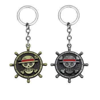 Anime Key Chain Naujas Pasukti Viena Gabalas Luffy Šiaudų Skrybėlę Kaukolė Pakabučiai Keychain Metalo Paketų Prižiūrėtojų Raktinę Dovana