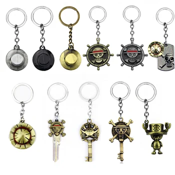 Anime Key Chain Naujas Pasukti Viena Gabalas Luffy Šiaudų Skrybėlę Kaukolė Pakabučiai Keychain Metalo Paketų Prižiūrėtojų Raktinę Dovana