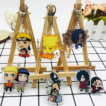 Anime Naruto Keychain Pakabukas Akrilo, dvipuse Karolius, Itachi Uchiha Madara Bag Kuprinė Kabinti Pakabučiai Priedai