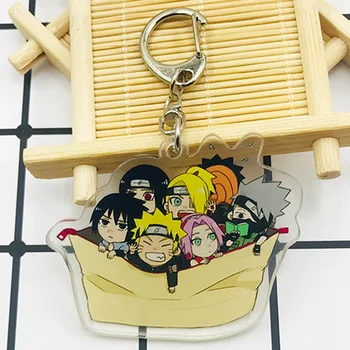 Anime Naruto Keychain Pakabukas Akrilo, dvipuse Karolius, Itachi Uchiha Madara Bag Kuprinė Kabinti Pakabučiai Priedai