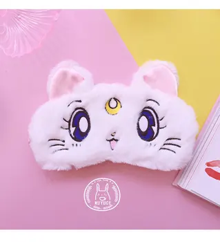 Anime Sailor Moon Luna Katė Minkštas Pliušinis Akių Kaukė Blizgūs Akių Šešėliai Miego Akiniai Animacinių Filmų Spalvinimas Cosplay Rekvizitai Priedai
