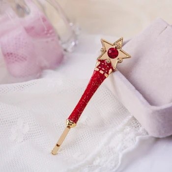 Anime Sailor Moon Plaukų Pin Priedai Star Paukščių Galvos Sparnus Metalo Plaukų Segtukai, Plaukų Kortelės Gūstītājs Cardcaptor Sakura Įrašus