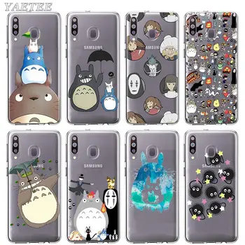 Anime Totoro Ghibli Atkakli Toli Telefono dėklas Samsung Galaxy M10 M20 M30 M40 M11 M21 M31 M51 A7 A9 A51 A71 A50 A70 Minkštas Viršelis