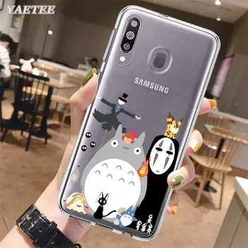 Anime Totoro Ghibli Atkakli Toli Telefono dėklas Samsung Galaxy M10 M20 M30 M40 M11 M21 M31 M51 A7 A9 A51 A71 A50 A70 Minkštas Viršelis