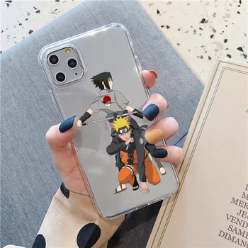 Anime Uzumaki Naruto, sasuke kakashi TPU minkštas silikoninis telefono dėklas skirtas iPhone SE 6 6S 7 8 Plus X XR XS Max 12pro 11Pro Max dangos