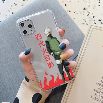 Anime Uzumaki Naruto, sasuke kakashi TPU minkštas silikoninis telefono dėklas skirtas iPhone SE 6 6S 7 8 Plus X XR XS Max 12pro 11Pro Max dangos
