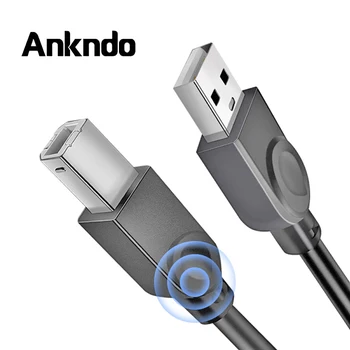 ANKNDO USB 2.0 Spausdintuvo Kabelį, Fotoaparato Epson HP, Canon Spausdintuvo Laidas 1m 3m Didelės Spartos ilgiklis Spausdintuvo Duomenų Perdavimo Cabl
