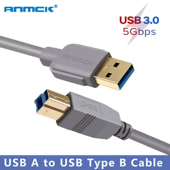 Anmck USB Spausdintuvo Kabelis USB Type B Male, kad Vyras, USB 3.0-2.0 Kabelis 
