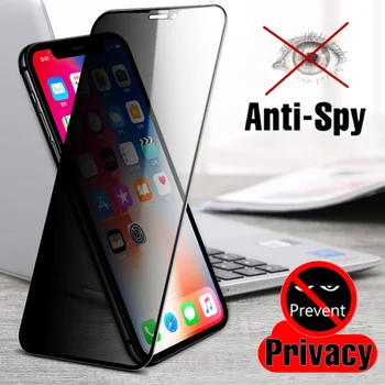 Anti Spy Grūdintas Stiklas 11 iPhone Screen Protector, iPhone 12 Pro Max Mini XR 7 8 XS X SE 2020 6 6s Plius tamsinti Stiklai