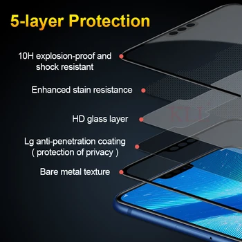 Anti-spy Grūdintas Stiklas Huawei Honor 8X Max 8C 10 9 Magija 2 Anti-Peep Privacy Screen Protector, skirta 