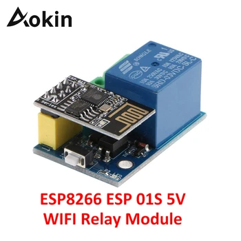 Aokin ESP8266 ESP 01S 5V WiFi Relės Modulis Dalykų Išmaniųjų Namų Nuotolinio Valdymo Jungiklis Phone 